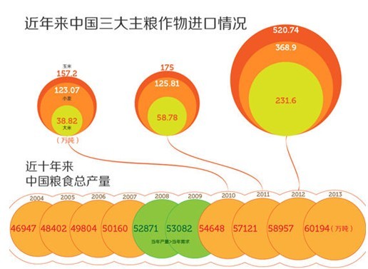 三大主粮靠进口 中国粮食实际自足率破95%红线